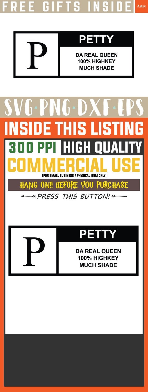 570x1511 Rated Petty Vector Png Silhouette Cricut Melanin Etsy