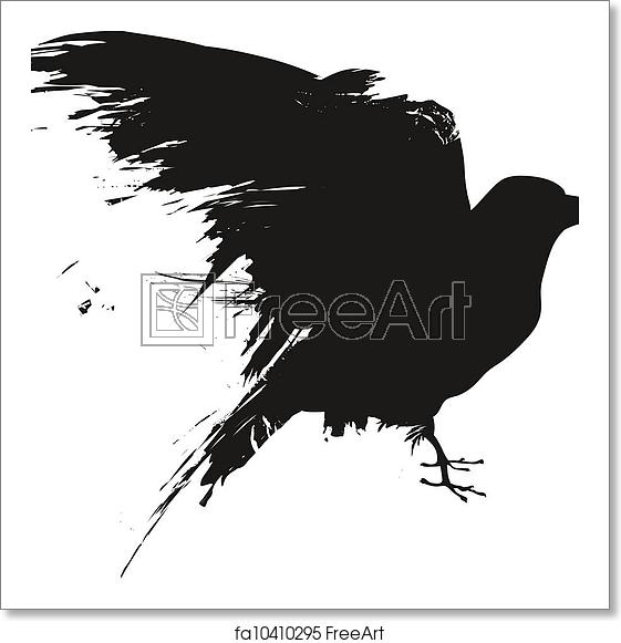 Free Art Print Of Grunge Raven Vector Silhouette Vector 561x581 Free Art Print Of Grunge Raven Vector Silhouette Vector