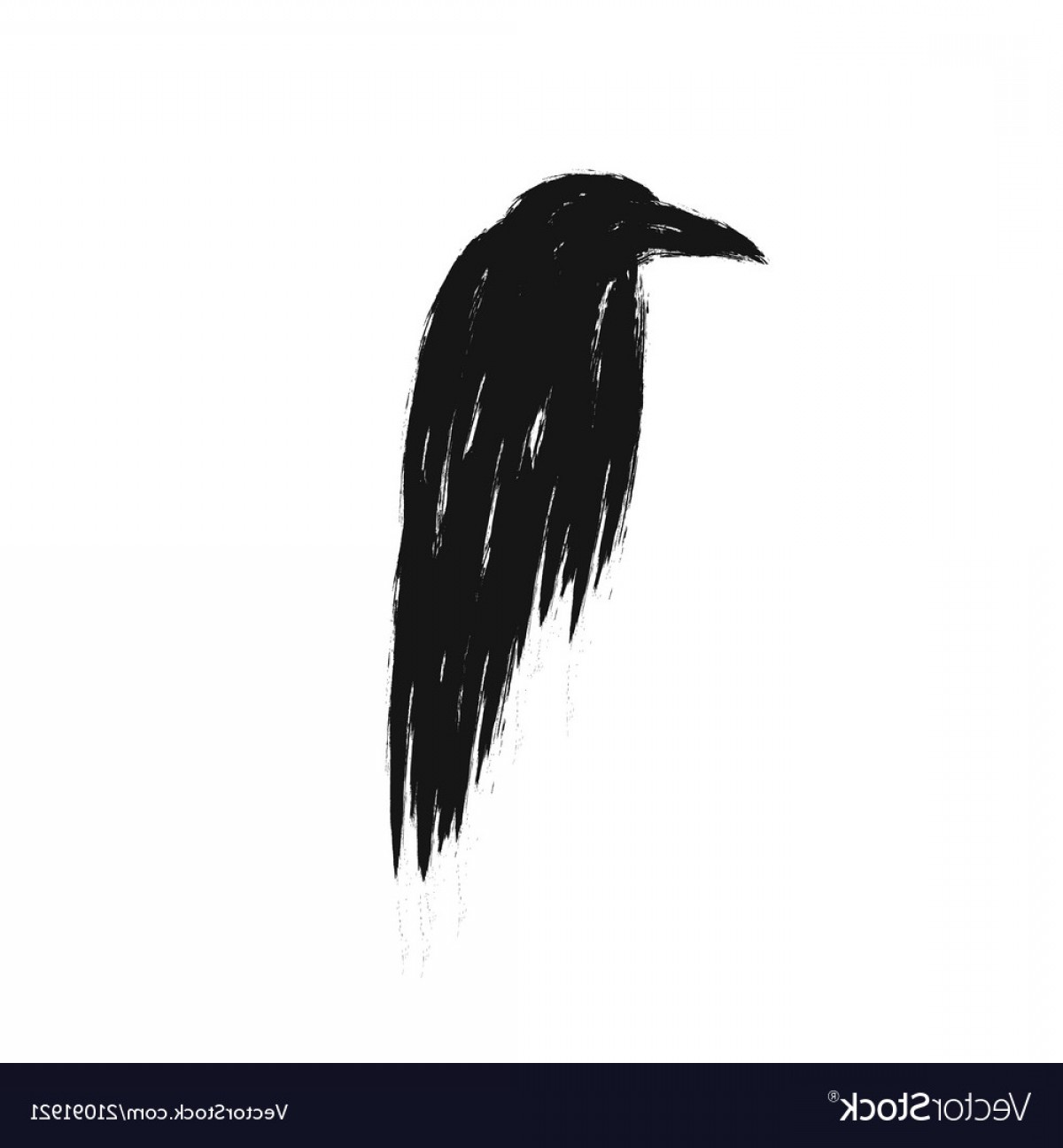 Raven Silhouette Vector at Vectorified.com | Collection of Raven ...