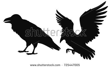 Raven Silhouette Vector 450x279 Raven Silhouette Vector
