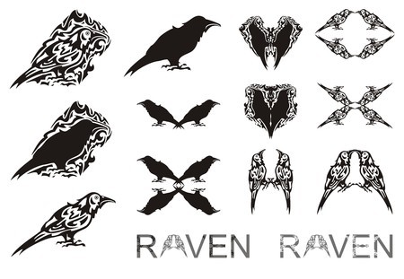 Tribal Raven Symbols The Stylized Raven Symbols, Raven Silhouette 450x311 Tribal Raven Symbols The Stylized Raven Symbols, Raven Silhouette