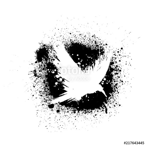 White Grunge Raven Silhouette Stock Image And Royalty Free Vector 500x500 White Grunge Raven Silhouette Stock Image And Royalty Free Vector