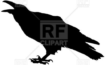 Raven Silhouette Vector at Vectorified.com | Collection of Raven ...