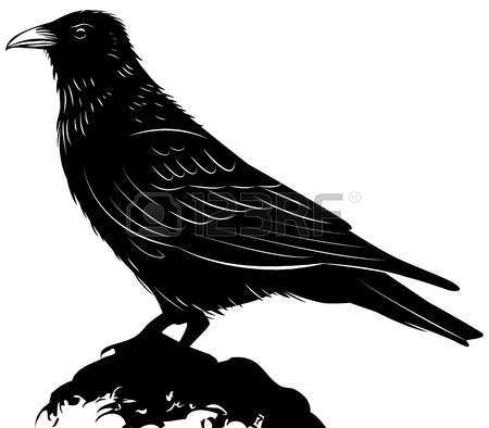 450x394 Raven Clipart Group With Items