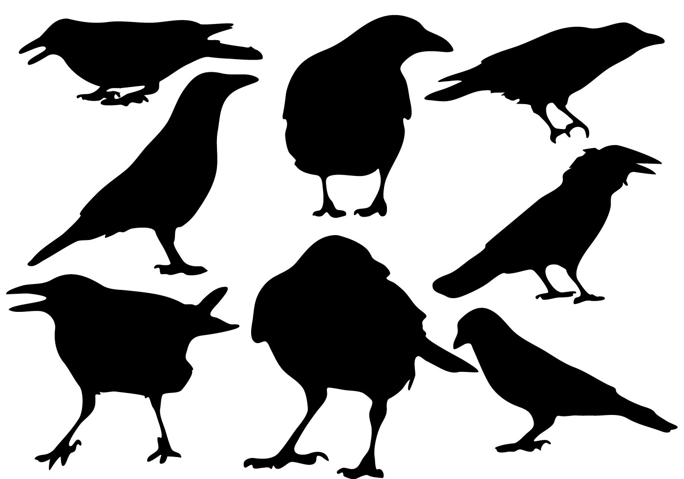 1400x980 Clipart Ravens Silhouette Vector For Free Download And Use Images