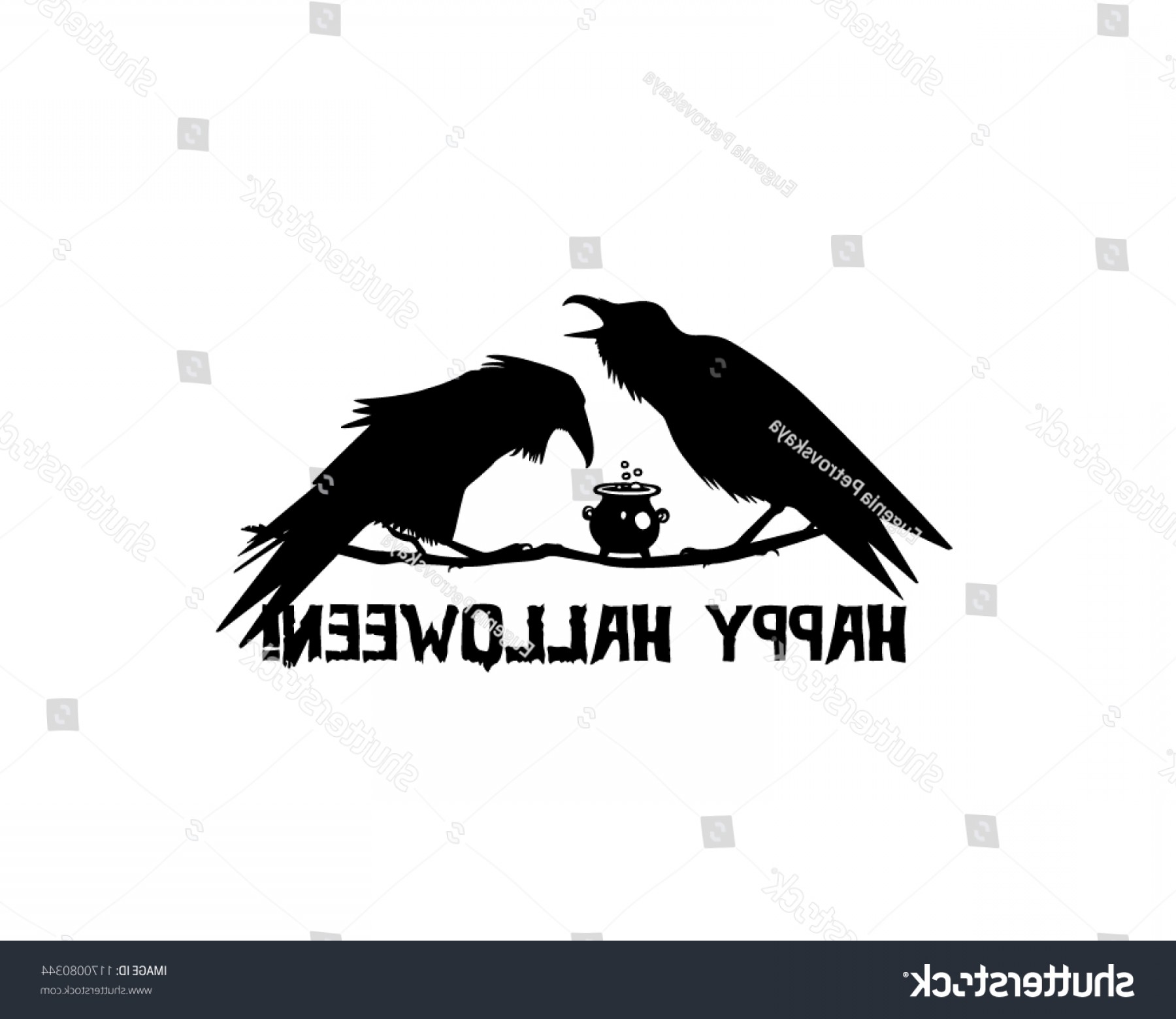 1800x1560 Vector Halloween Card Hand Drawn Ravens Catchsplace