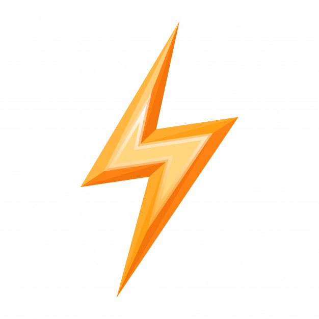 626x626 Lightning Bolt Icon Vector Vector Premium Download