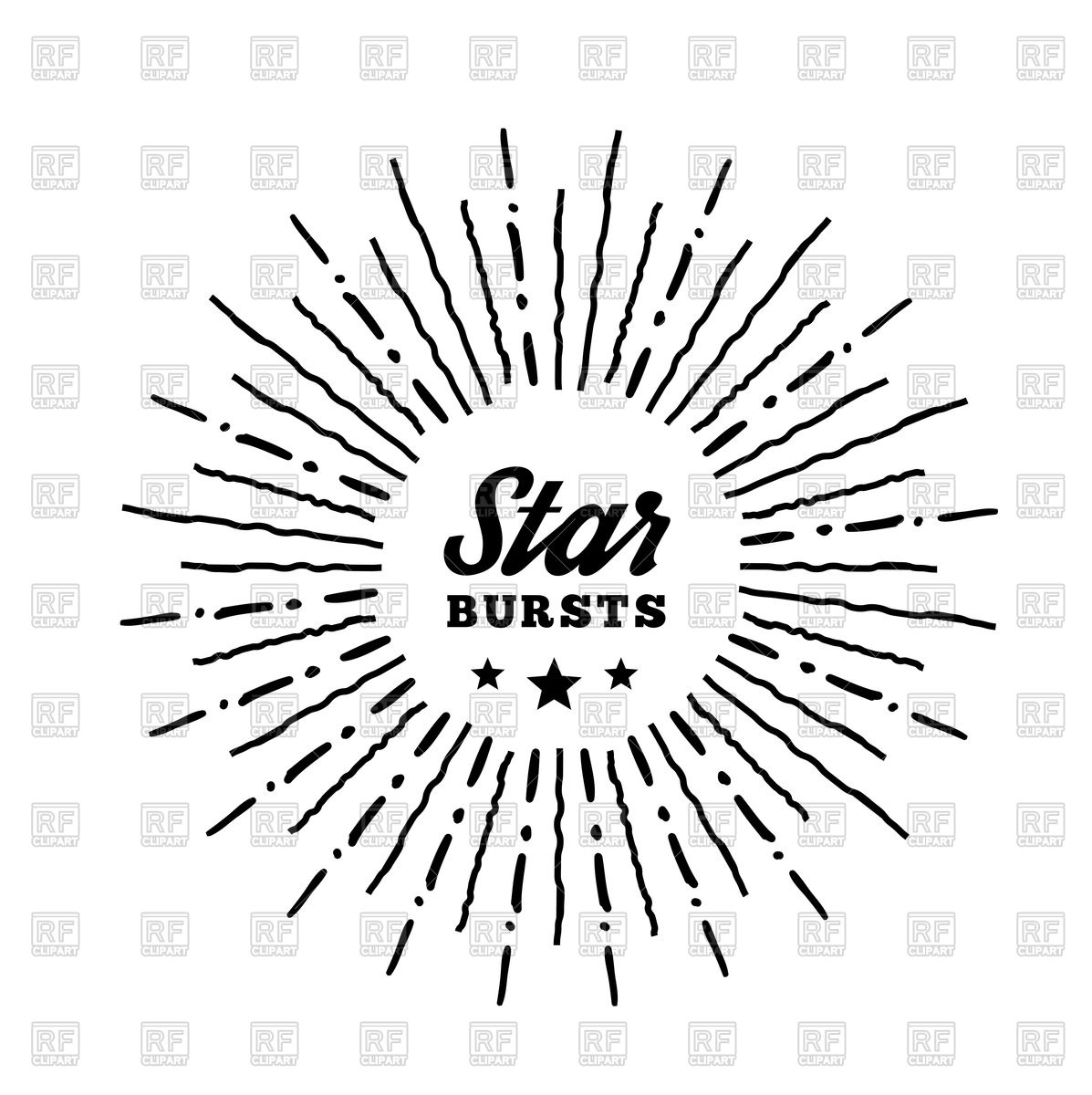 1197x1200 Hipster Style Vintage Starburst With Rays Vector Image Of Design