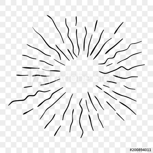500x500 Sun Burst Sunshine Rays Vector Line Icon