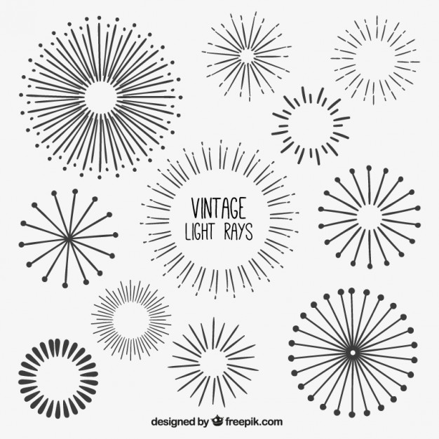 626x626 Vintage Light Rays Vector Free Download