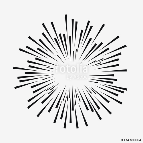 500x500 Comic Explosion Effect Radial Moving Lines Sunburst Element Sun