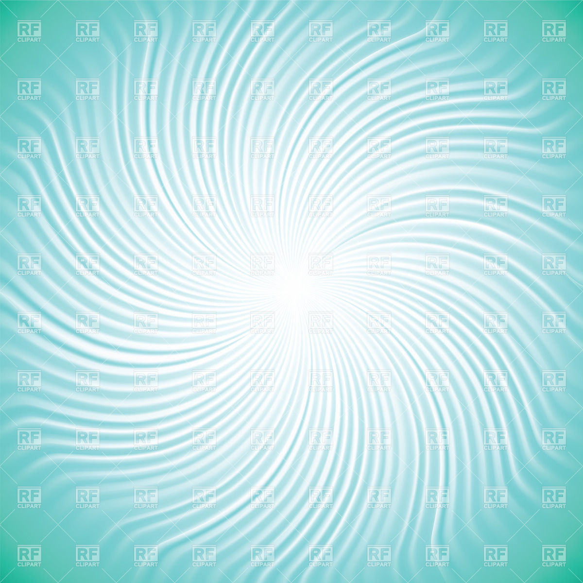 1200x1200 Cyan Background With White Burst And Spiral Rays Vector Image