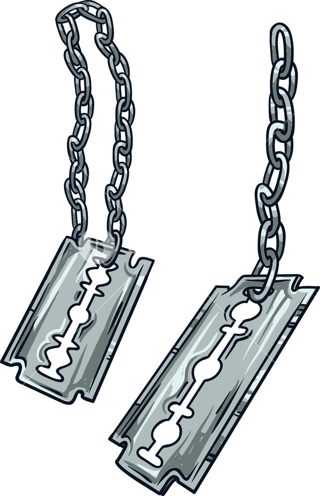 645x1000 Razor Blades Vector Element Royalty Free Stock Image