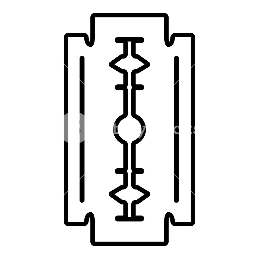 1000x1000 Razor Blade Icon Outline Illustration Of Razor Blade Vector Icon