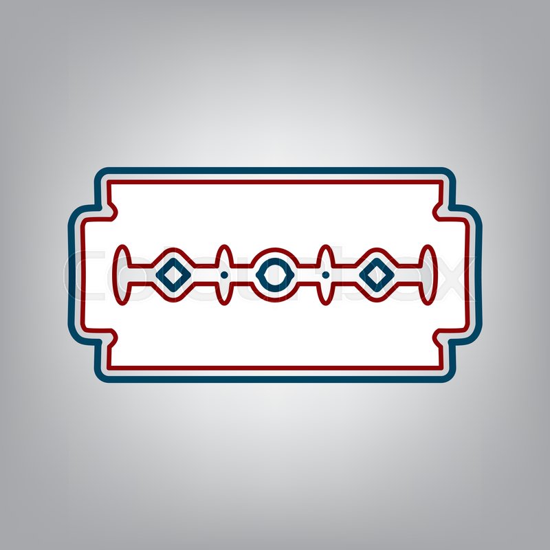 800x800 Razor Blade Sign Vector Dark Red, Stock Vector Colourbox