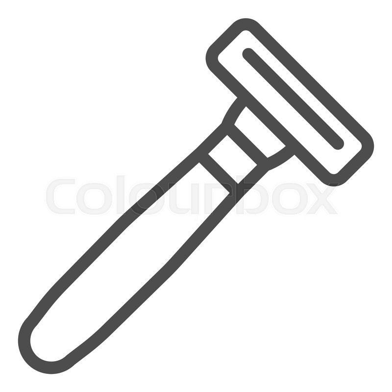 800x800 Disposable Razor Line Icon Shaving Stock Vector Colourbox