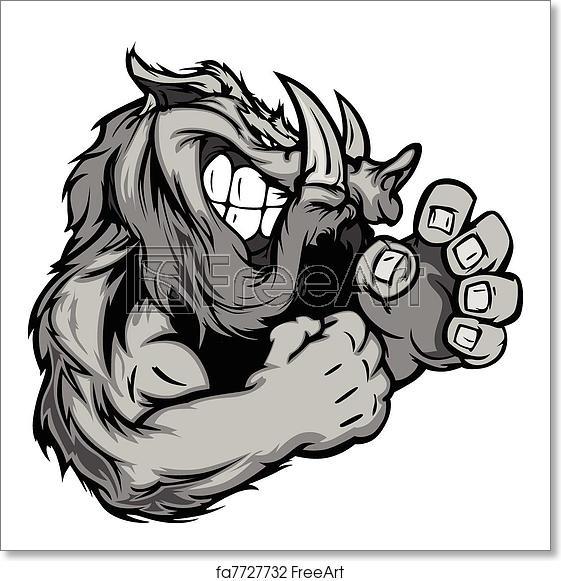 Free Art Print Of Graphic Vector Image Of A Boar Or W Razorback 561x581 Free Art Print Of Graphic Vector Image Of A Boar Or W Razorback