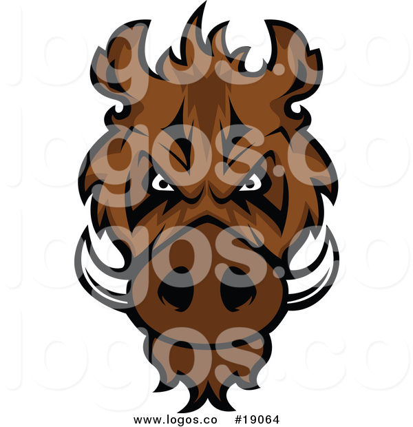 Royalty Free Vector Logo Of An Intimidating Razorback Boar Mascot 600x620 Royalty Free Vector Logo Of An Intimidating Razorback Boar Mascot