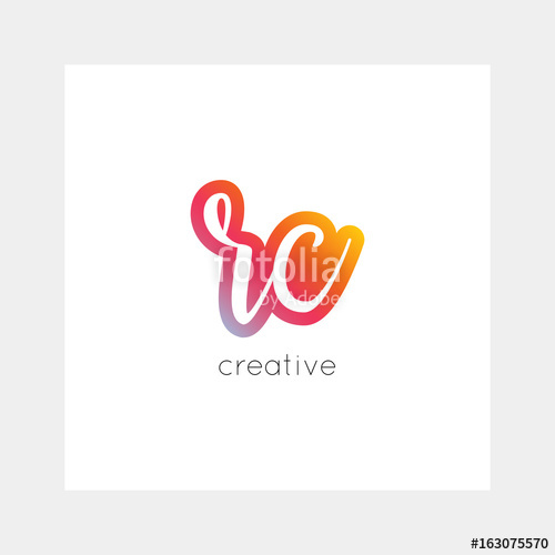 500x500 Rc Logo, Vector Useful As Branding, App Icon, Alphabet