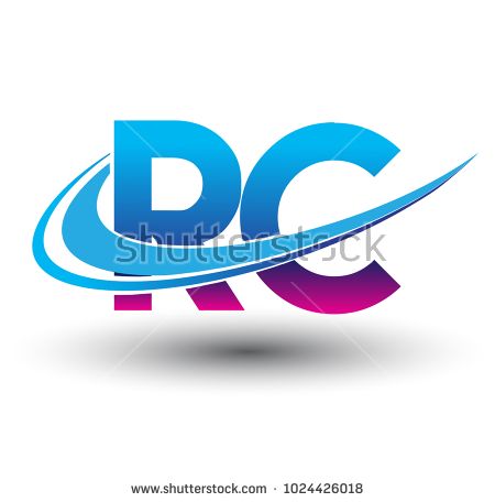 450x456 Initial Letter Rc Logotype Company Name Colored Blue And Magenta