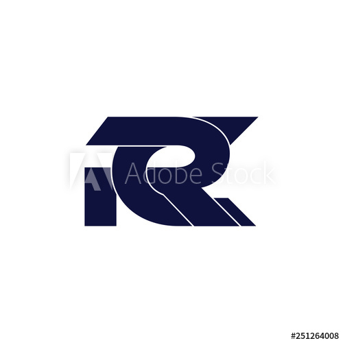 500x500 Letters Rc Simple Linked Geometric Logo Vector