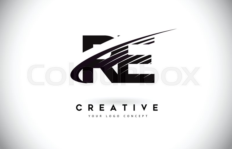 Re R E Letter Logo Design With Swoosh Stock Vector Colourbox 800x515 Re R E Letter Logo Design With Swoosh Stock Vector Colourbox