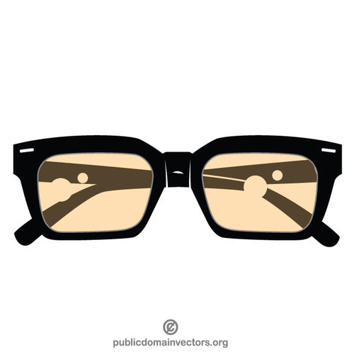 500x500 Reading Glasses Vector Image