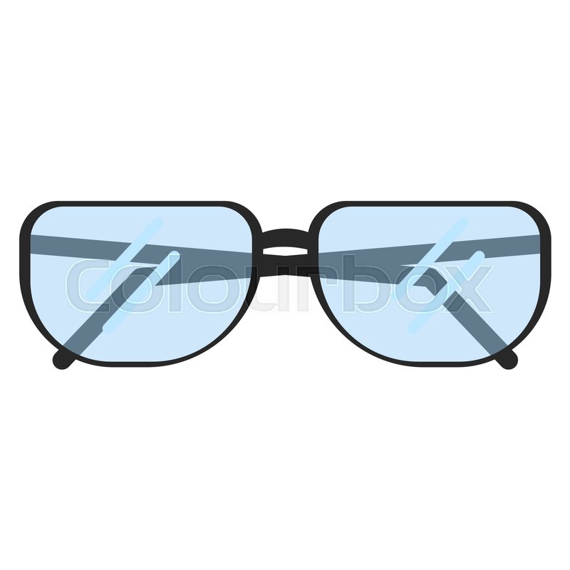 800x800 Optical Reading Glasses Flat Icon, Stock Vector Colourbox