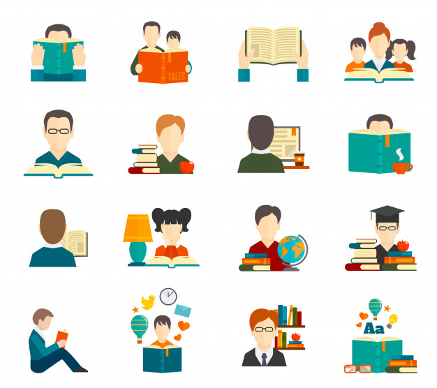 626x556 Reading Icon Flat Vector Free Download