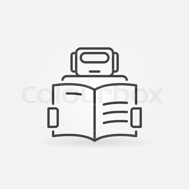 800x800 Robot Reading A Book Icon