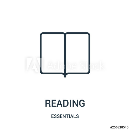 500x500 Reading Icon Vector From Essentials Collection Thin Line Reading