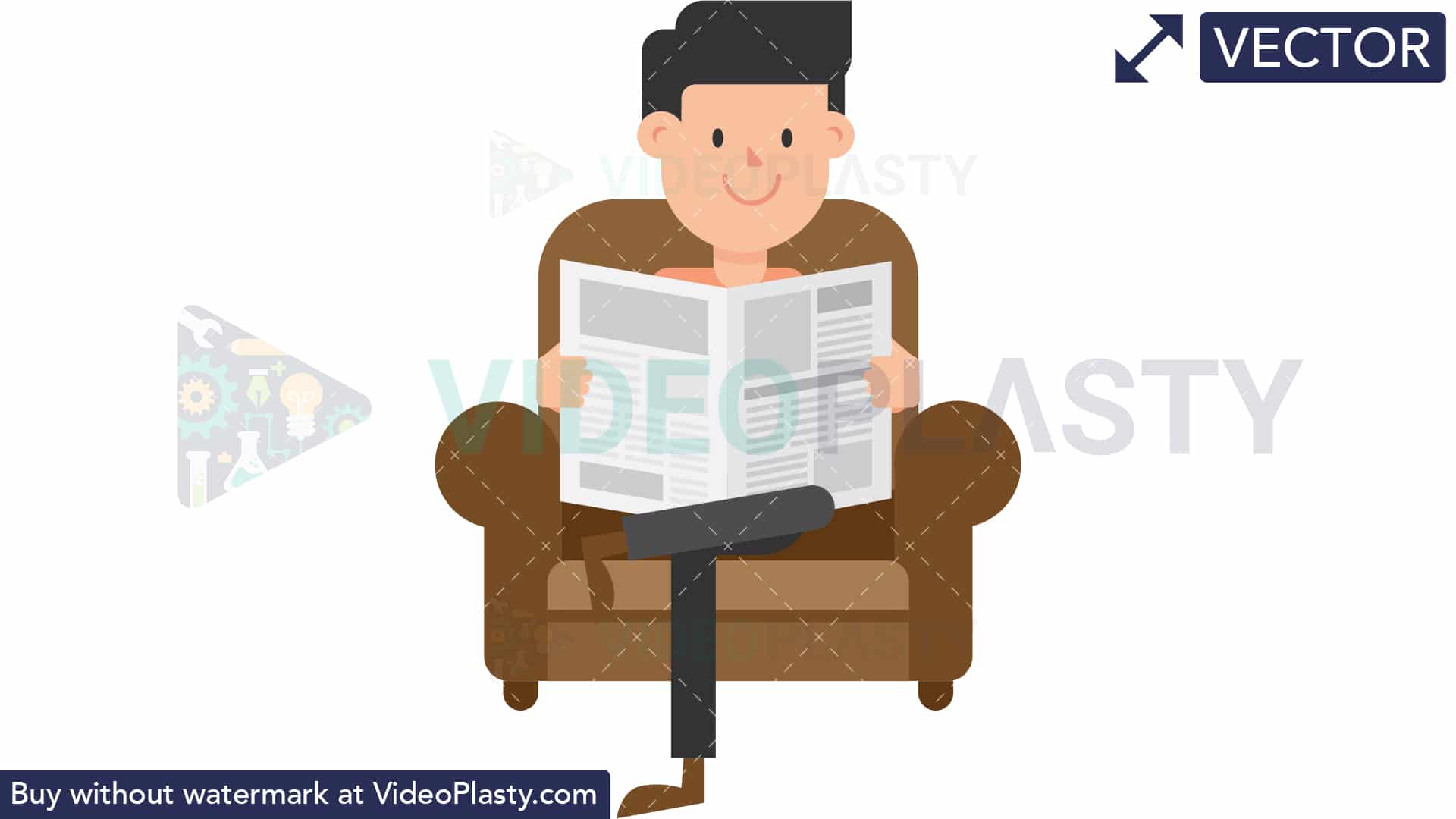 1920x1080 Man Reading The Newspaper On The Couch