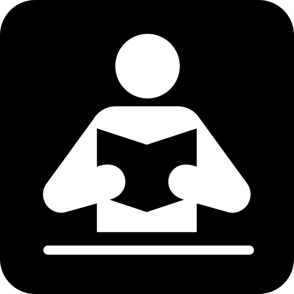 600x600 Person Reading Book Clip Art