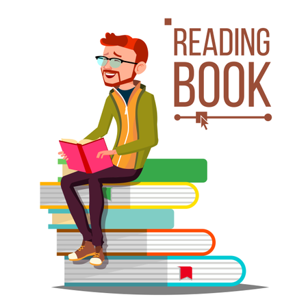 450x450 Download Premium Reading Book Vector Illustration Pack From School