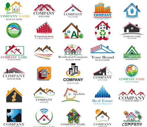 Real Estate Logo Set Vector Free Download 498x431 Real Estate Logo Set Vector Free Download
