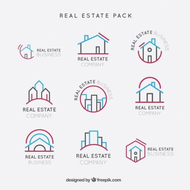 Real Estate Logos Pack Vector Free Download 626x626 Real Estate Logos Pack Vector Free Download