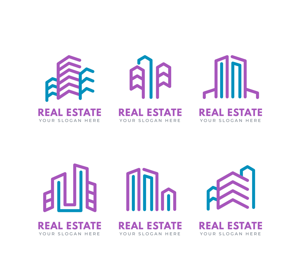 Abstract Houses Real Estate Logo Vector 1000x930 Abstract Houses Real Estate Logo Vector