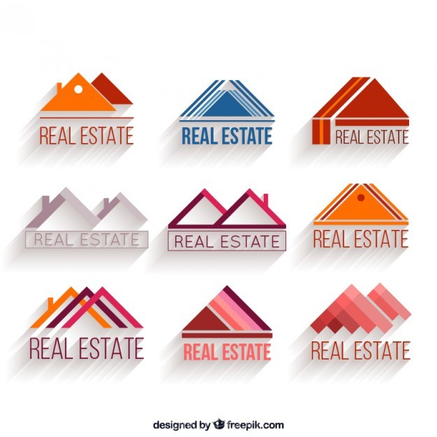 Real Estate Logos Triangle Shaped Set Vector Free Download 626x626 Real Estate Logos Triangle Shaped Set Vector Free Download