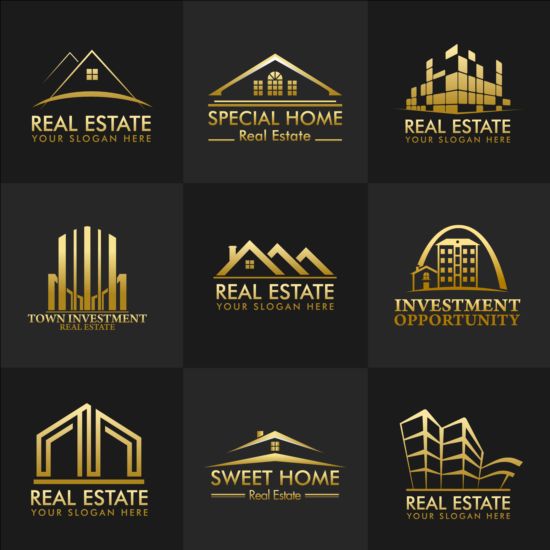 550x550 Vector Real Estate Logos Set Free Download