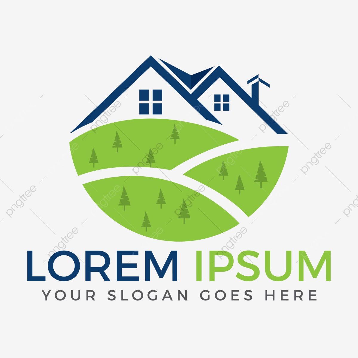 1200x1200 Village House Logo Real Estate Logo Vector Cottage Farm Logotype