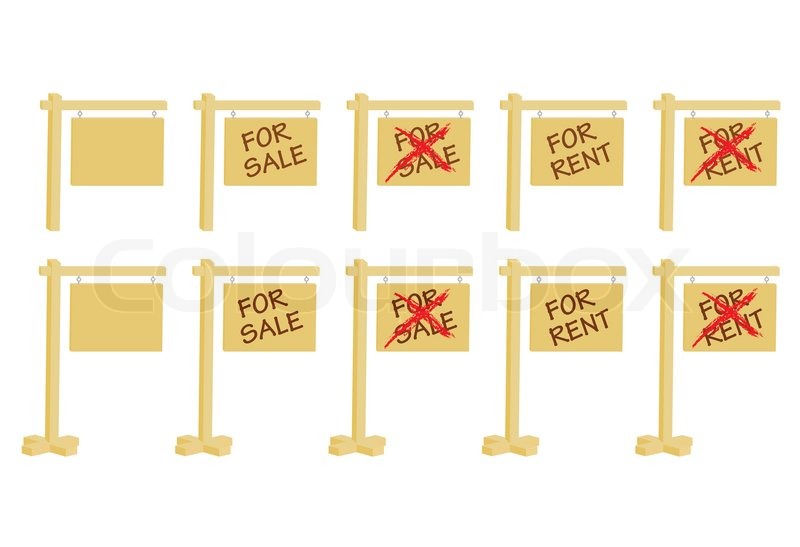 Set Of Real Estate Signs Vector Stock Vector Colourbox 800x547 Set Of Real Estate Signs Vector Stock Vector Colourbox