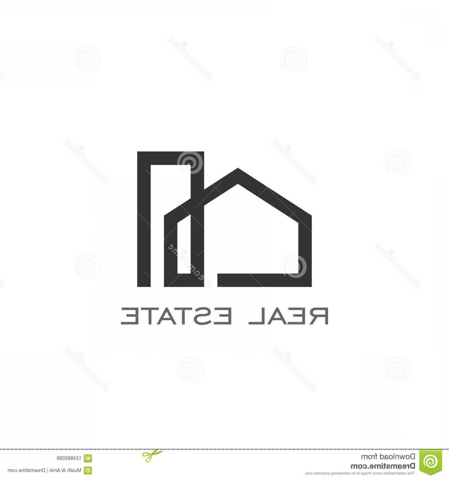 1560x1668 Simple House Logo Real Estate Logo Vector Graphic Flat Design