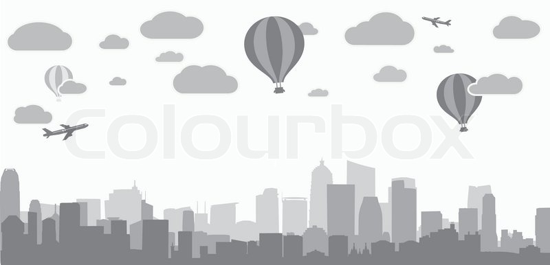 800x386 Vector Illustration Of City Background Stock Vector Colourbox