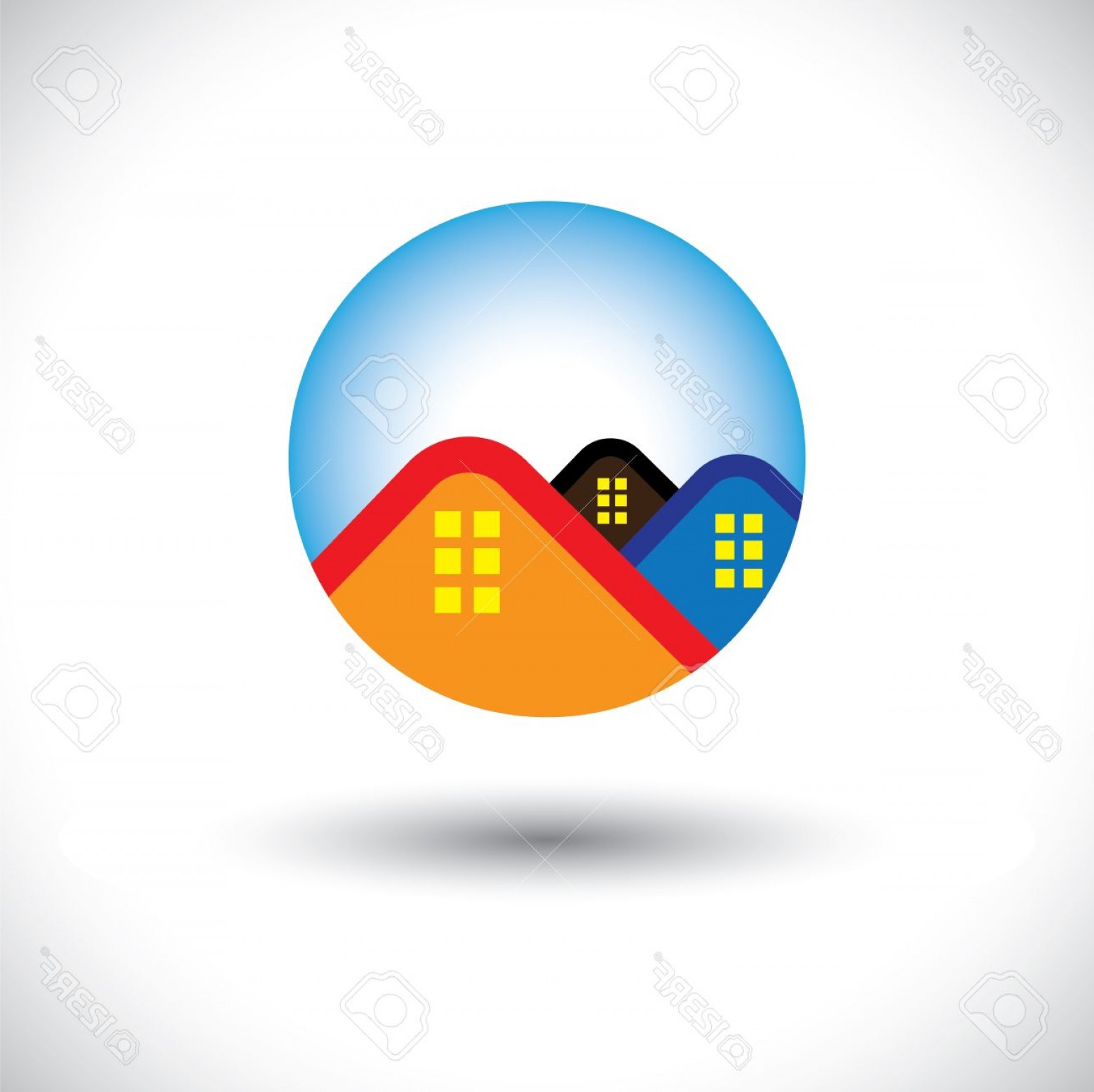 1560x1558 Photohouse Home Residence Symbol For Real Estate Vector Graphic