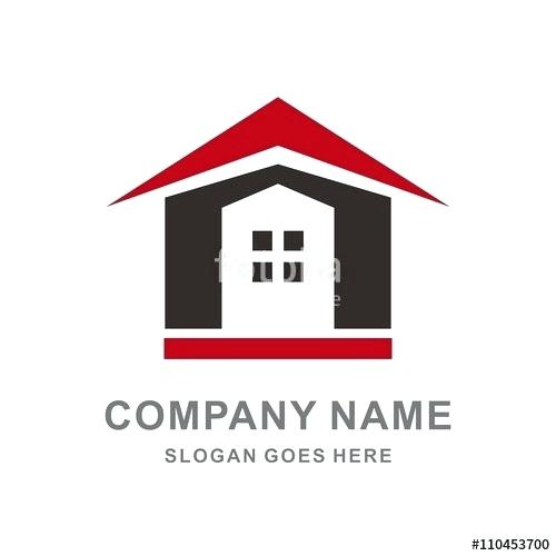 500x500 Simple House Real Estate Vector Logo Template Stock Image