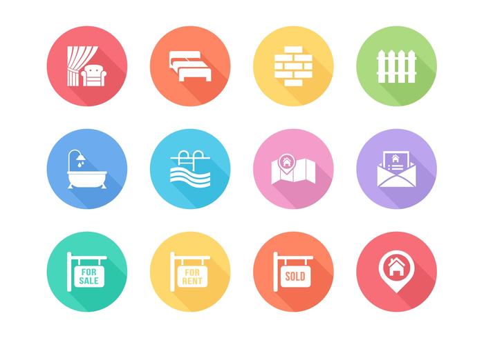700x490 Free Flat Real Estate Vector Icons