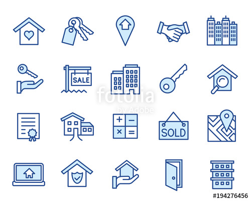 500x400 Real Estate Vector Icon Set Stock Image And Royalty Free Vector