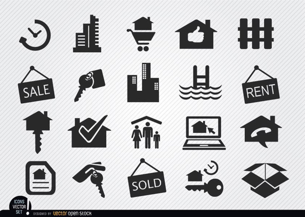 625x444 Real Estate Icons Vector Free Download