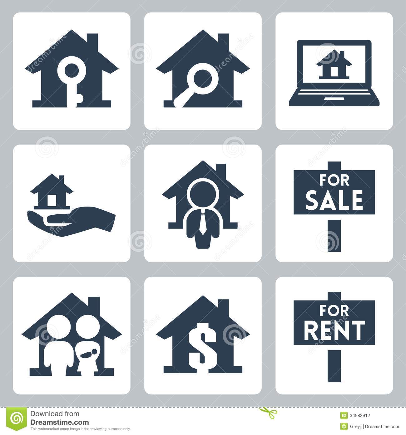 1300x1390 Real Estate Icons Vector Images