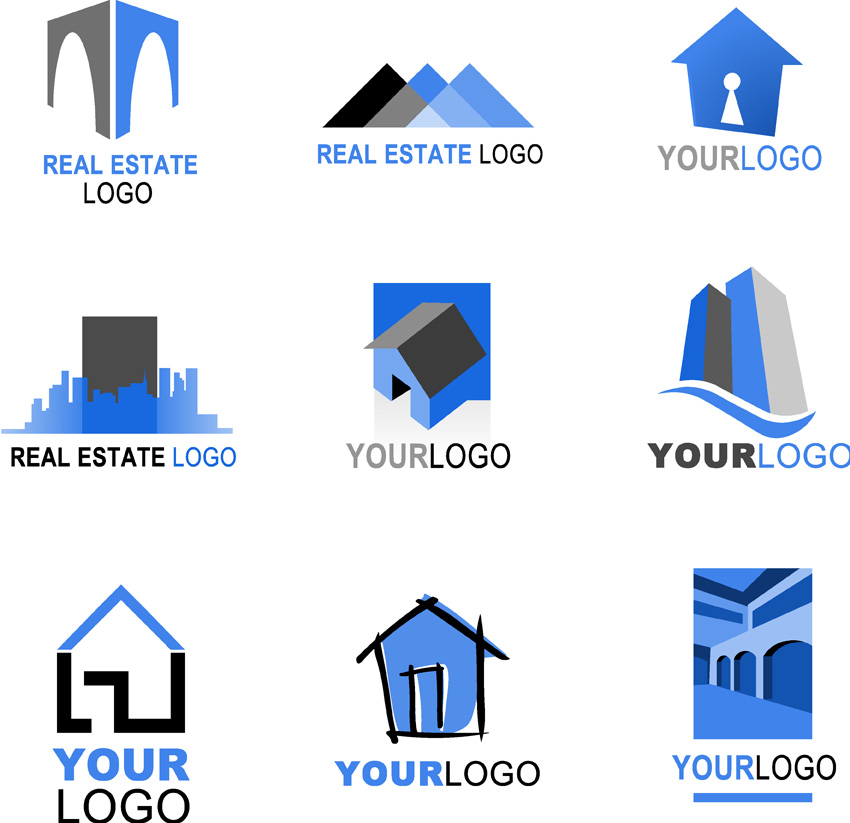 850x823 Real Estate Logo Template